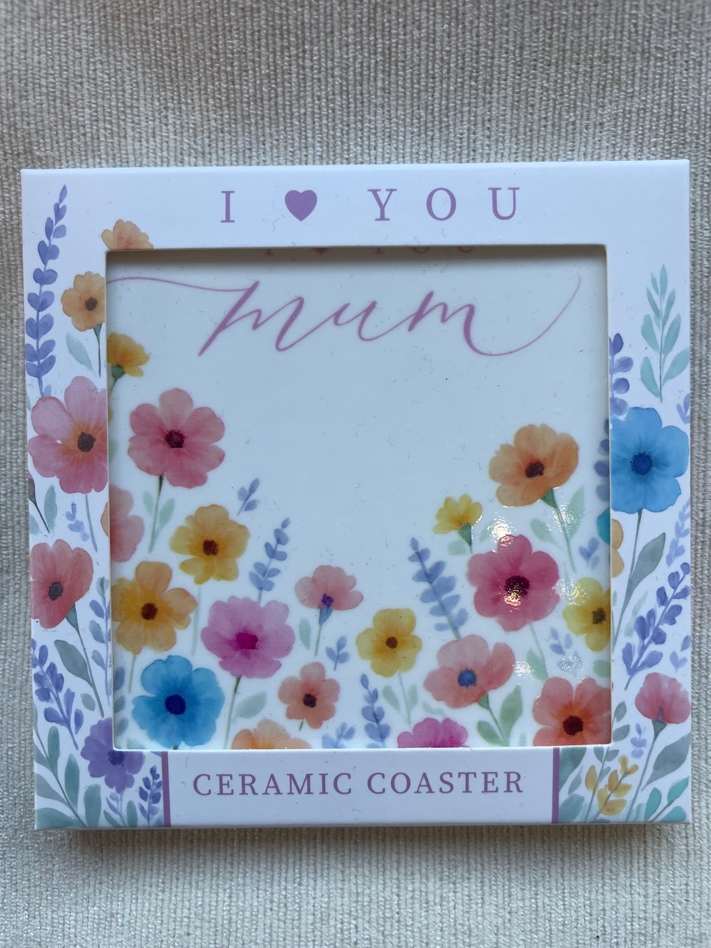 Mum ceramic coaster