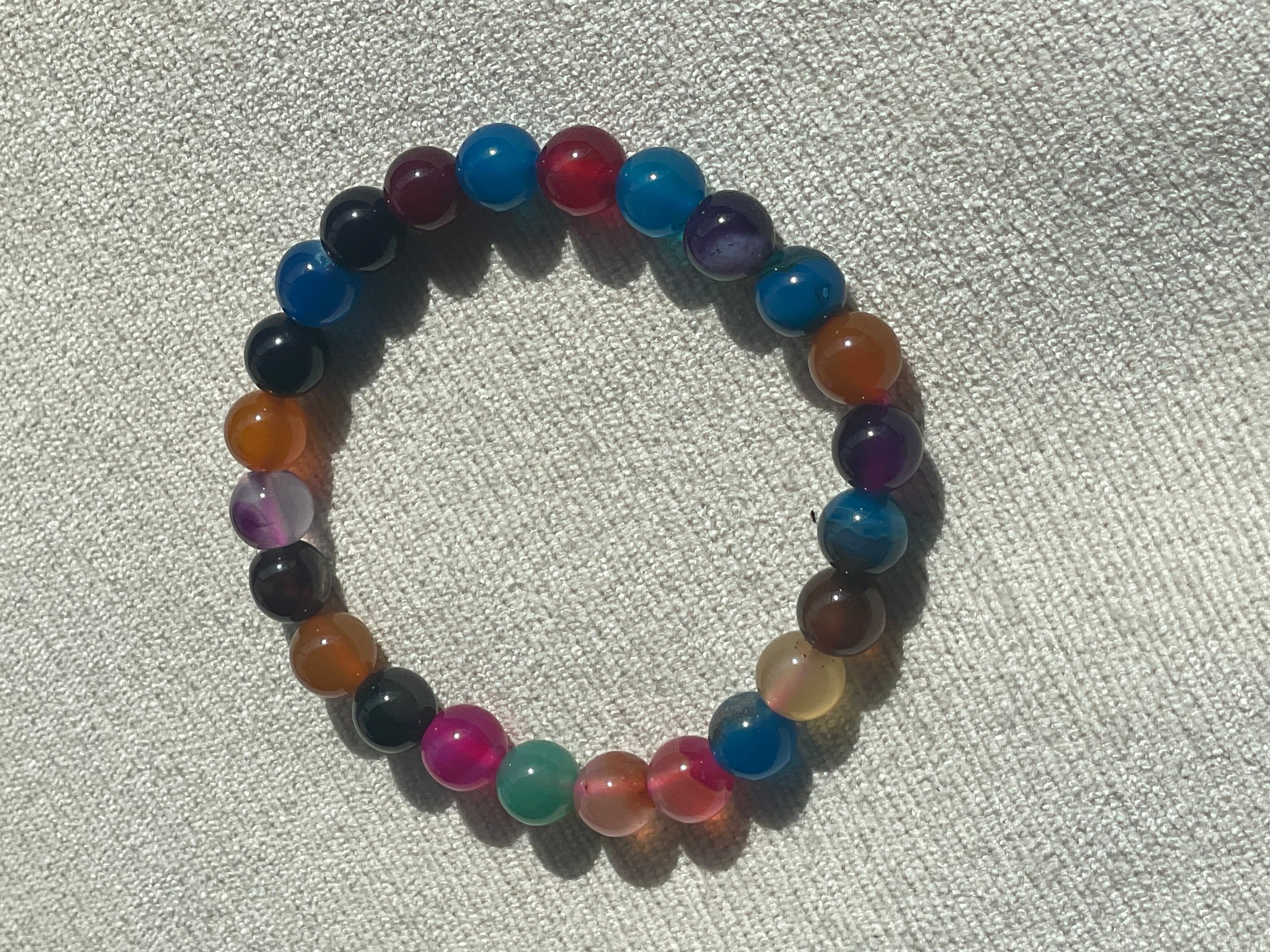 Crystal or Gemstone Bead Bracelet (8mm)