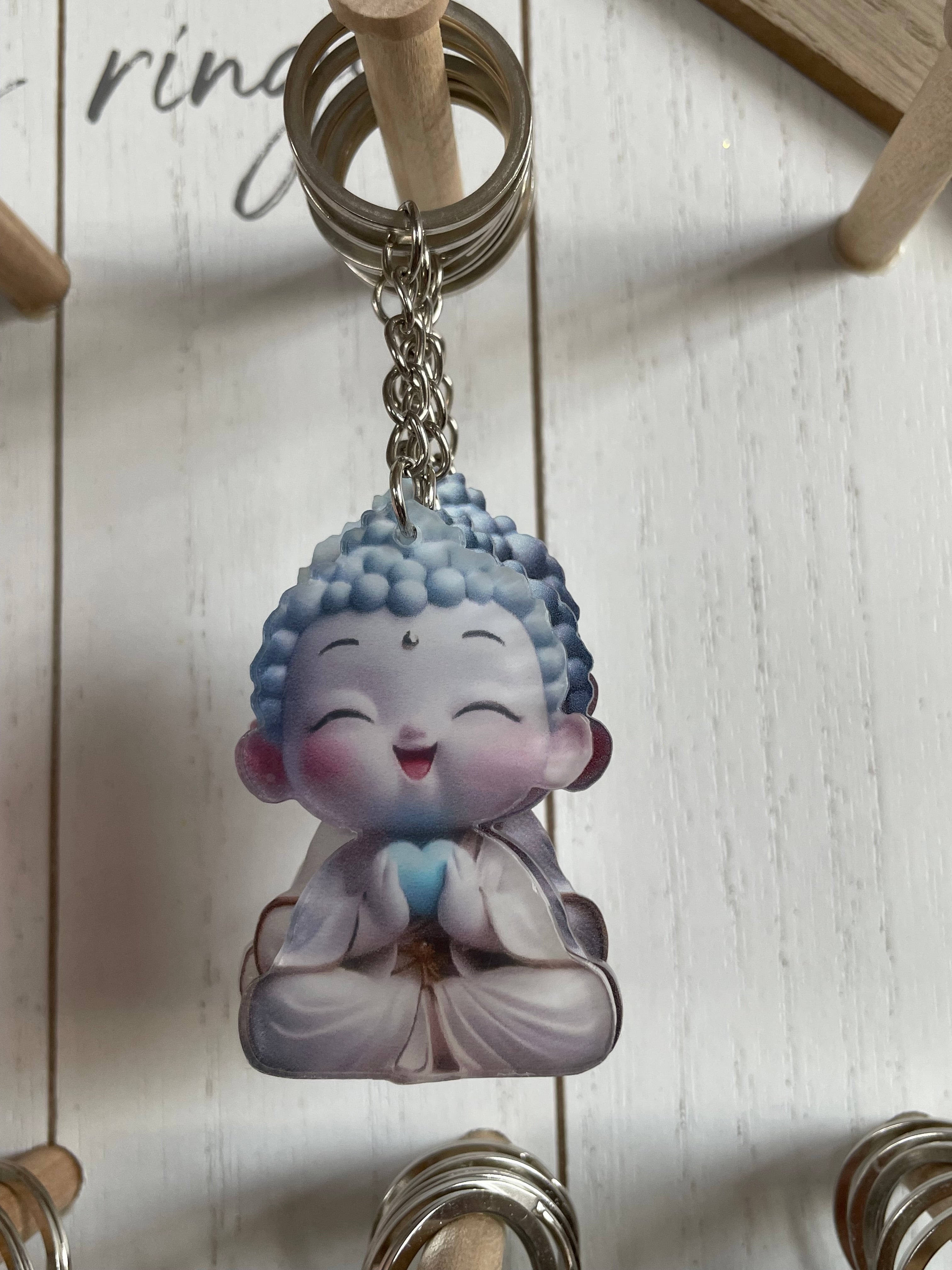Key ring happy Buddha