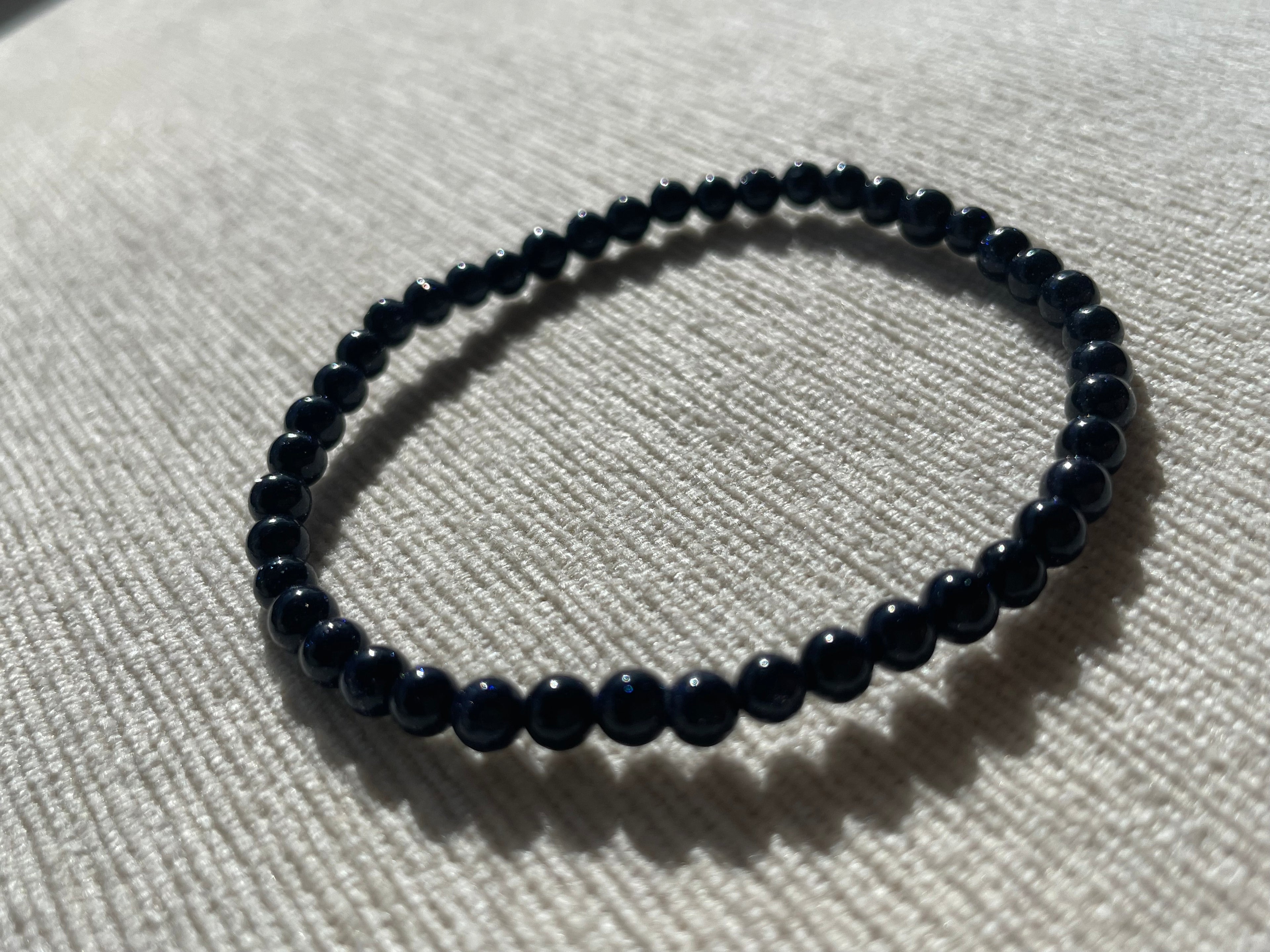 Crystal or Gemstone Bead Bracelet (4mm)