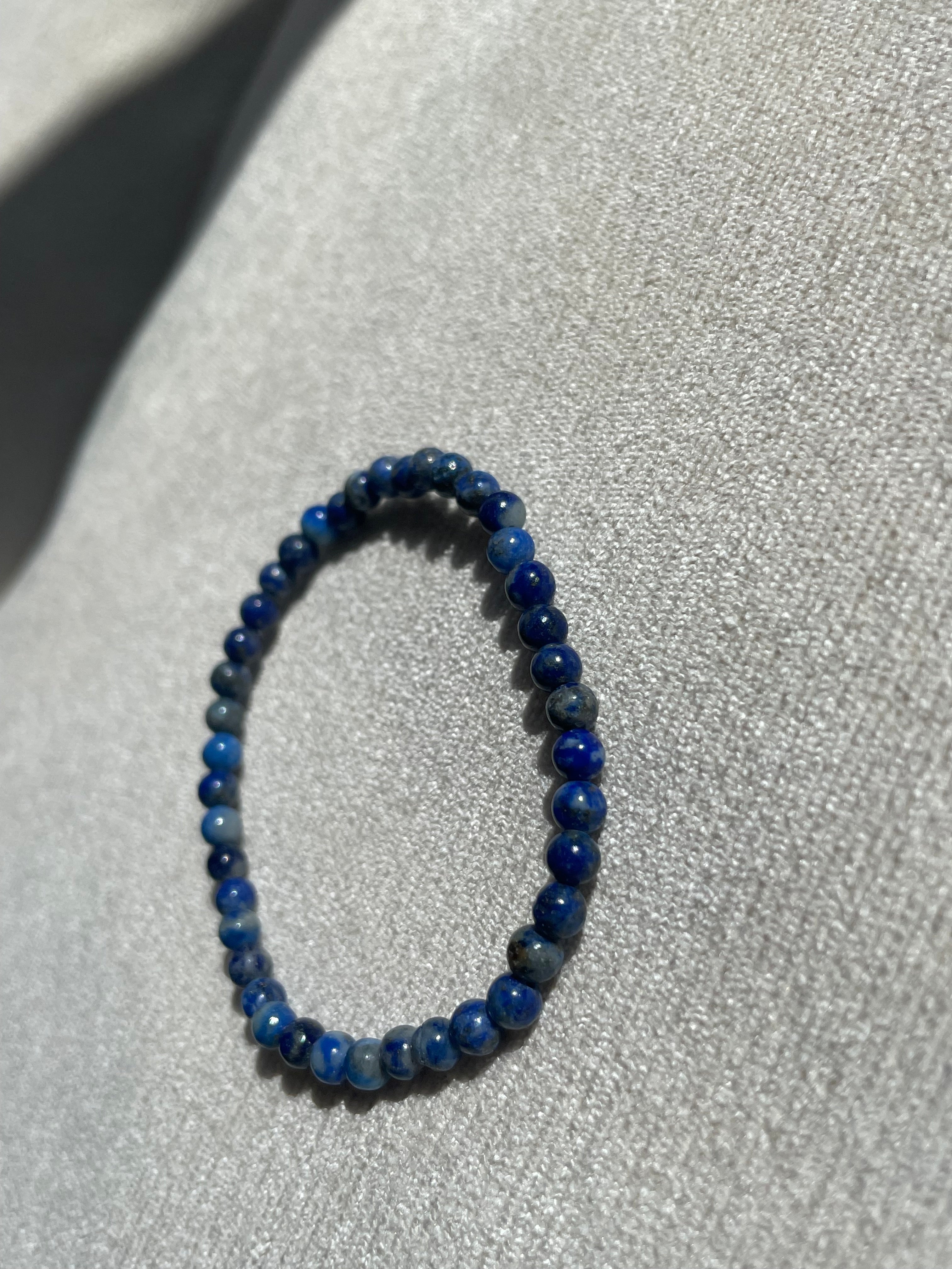 Crystal or Gemstone Bead Bracelet (4mm)