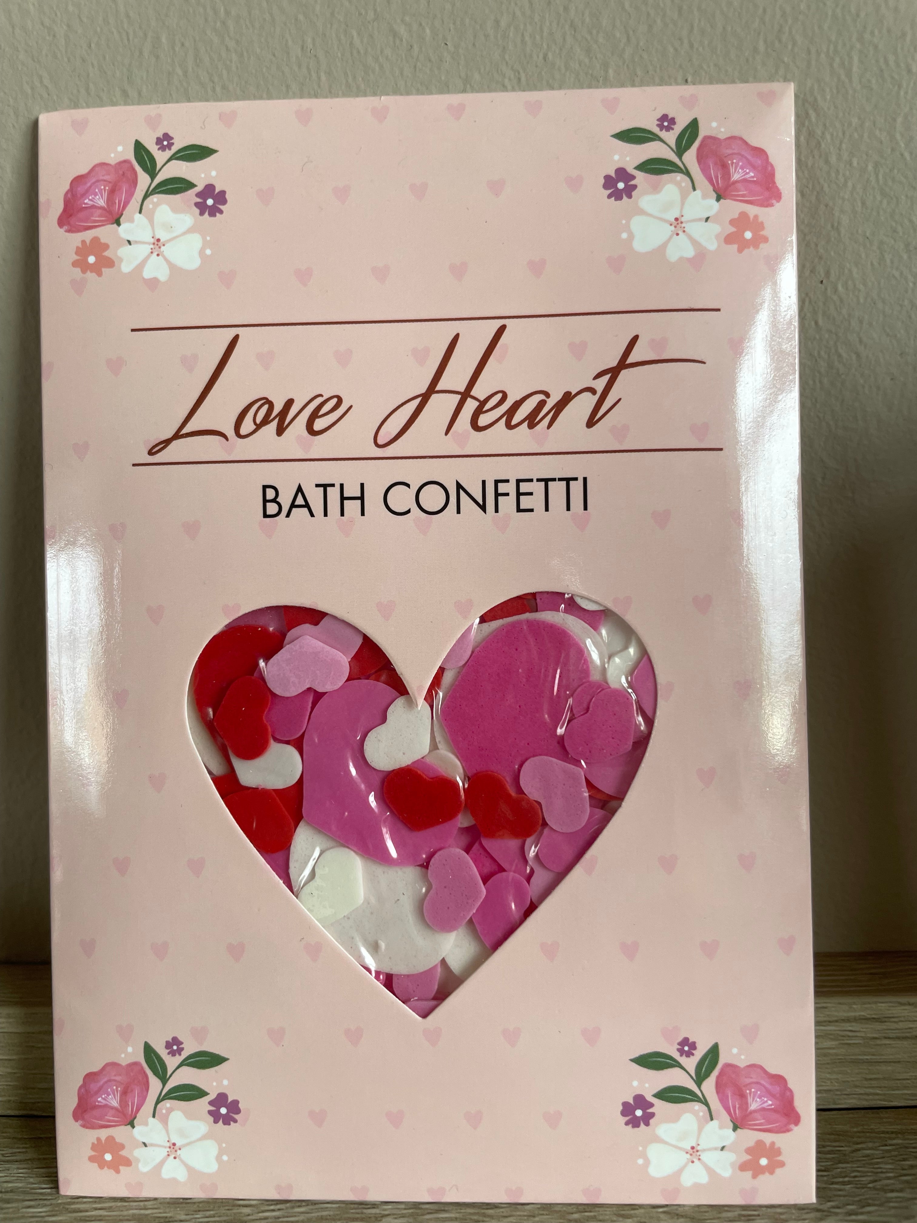 Love heart bath confetti