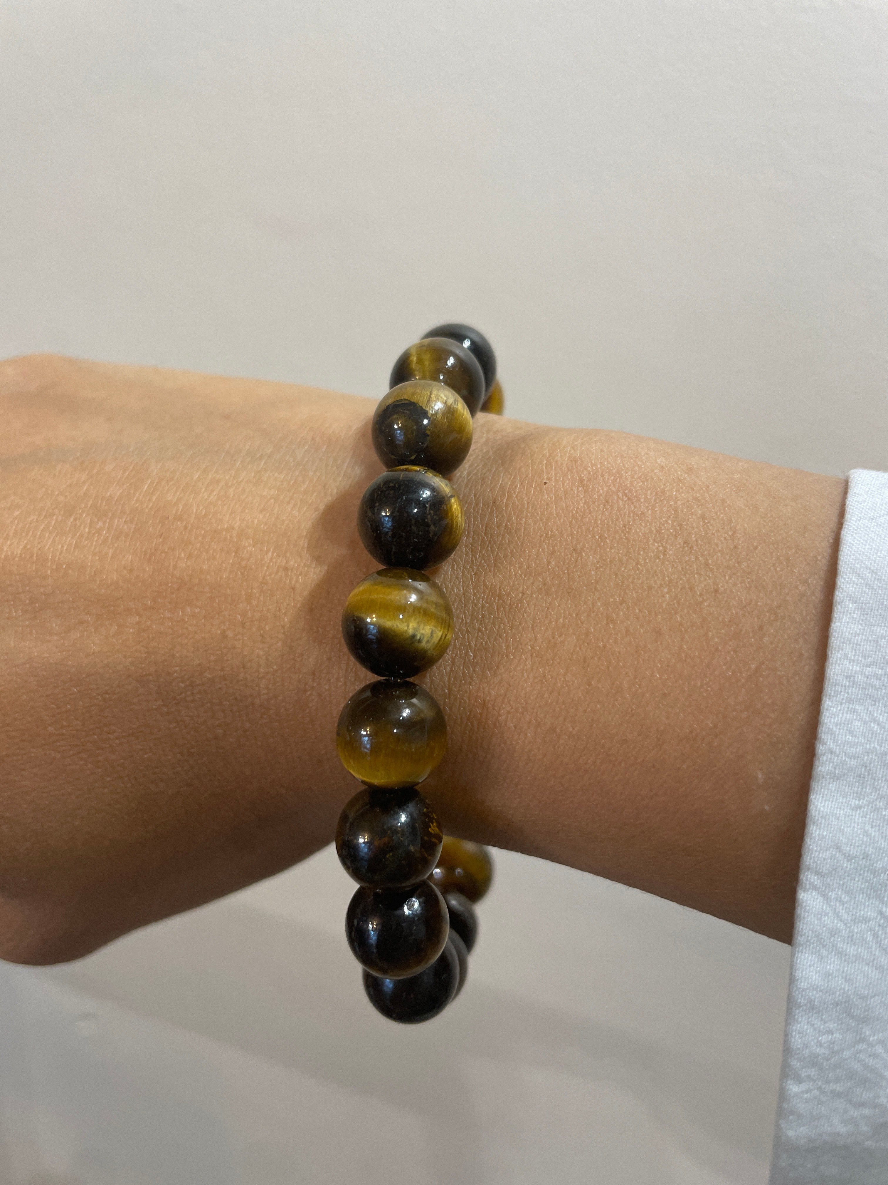 Crystal or Gemstone Bead Bracelet (10mm)