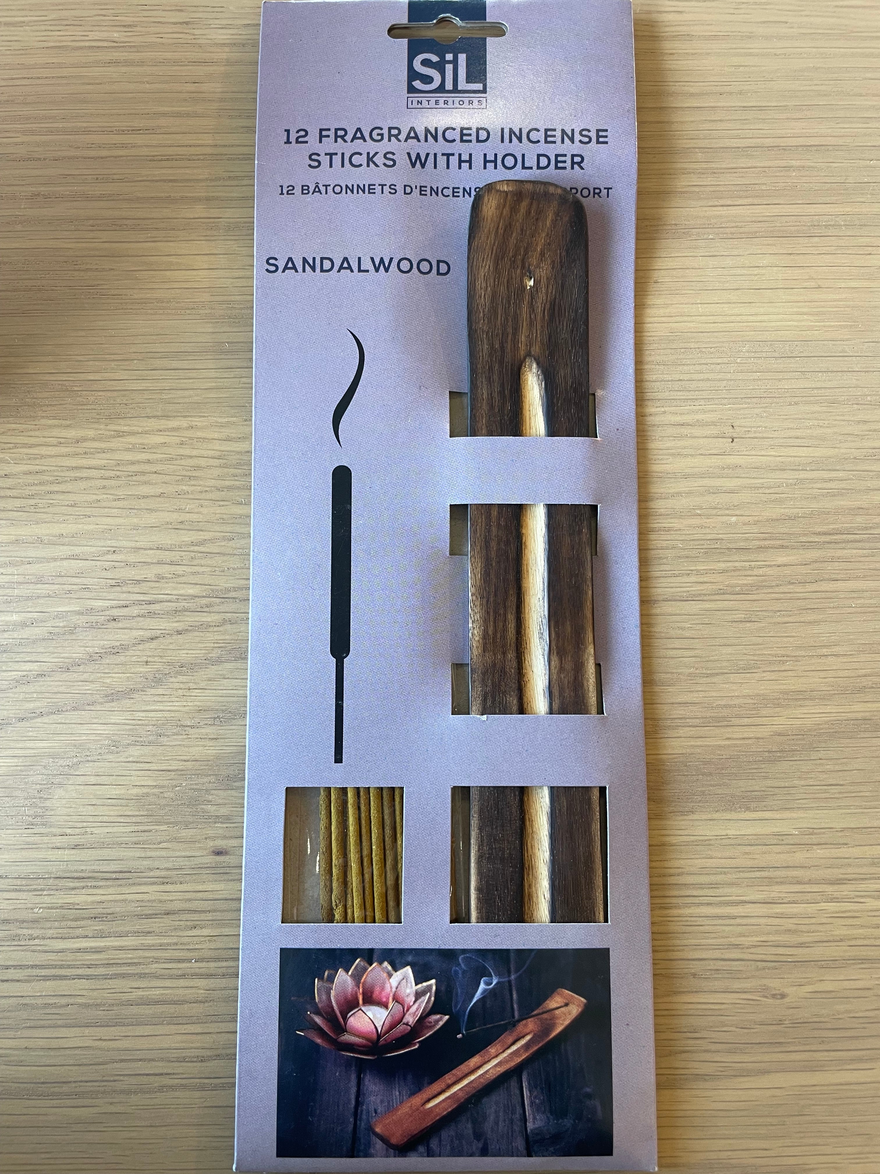 SiL Fragranced incense sticks with wooden holder