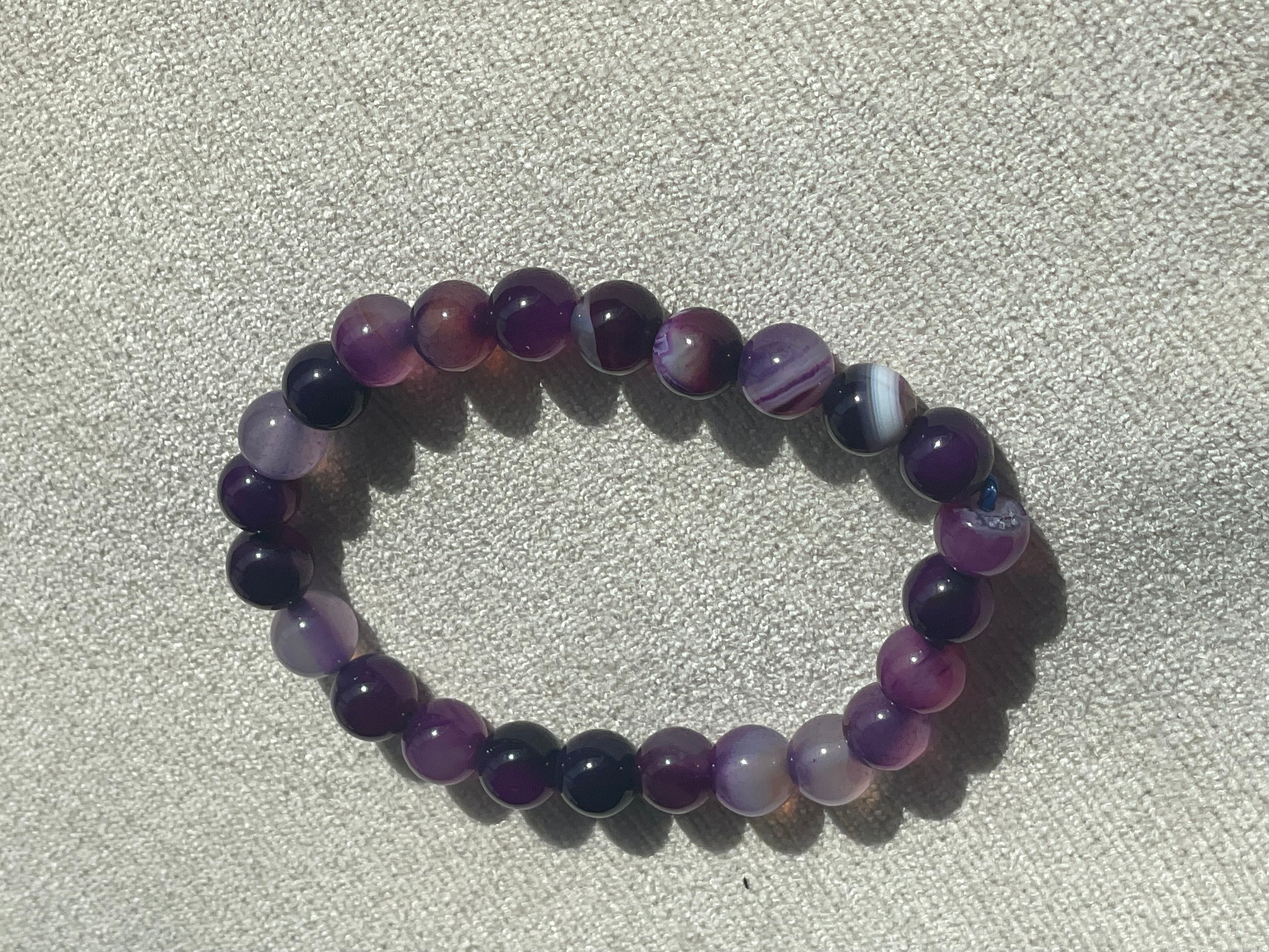 Crystal or Gemstone Bead Bracelet (8mm)