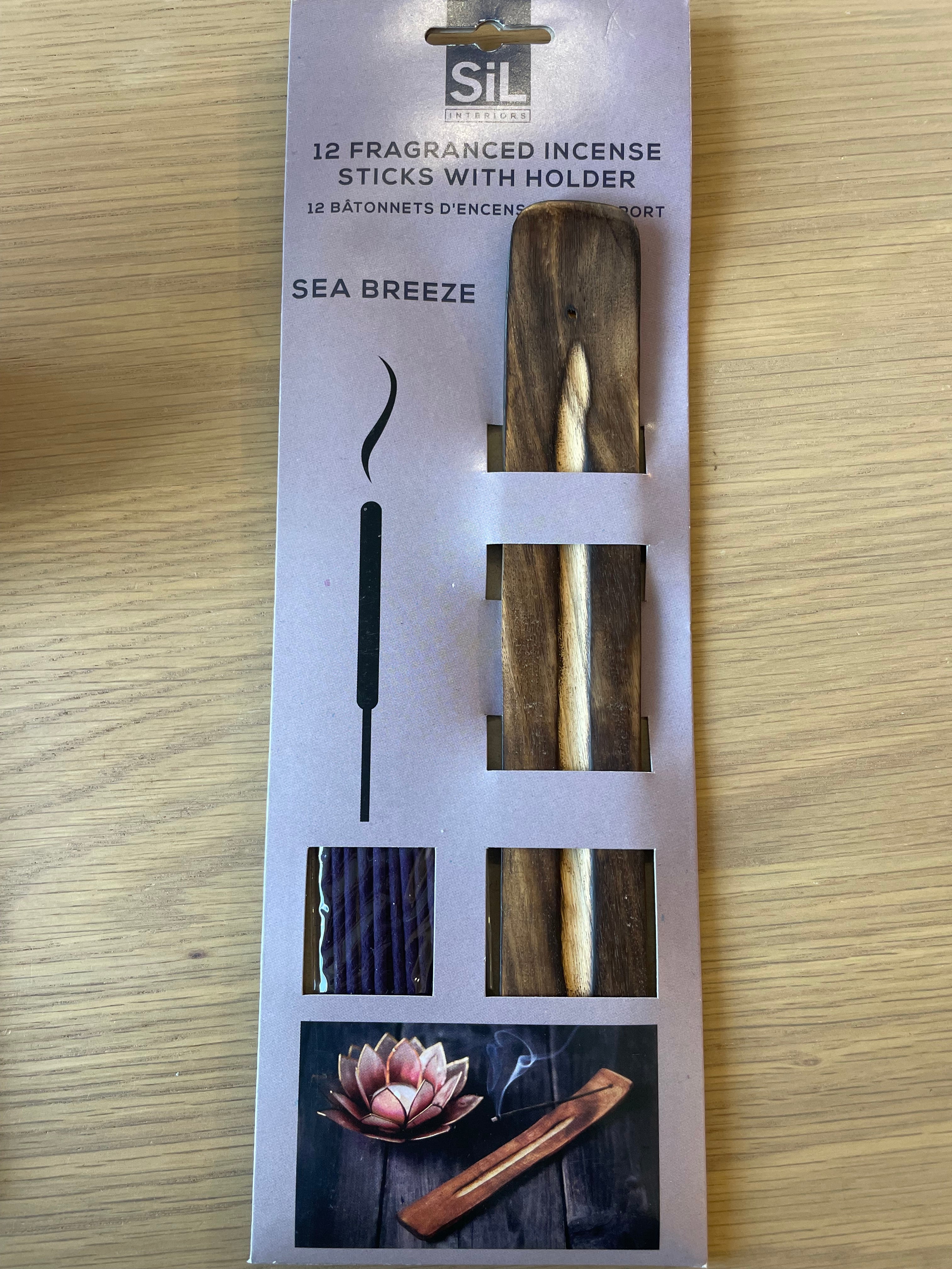 SiL Fragranced incense sticks with wooden holder
