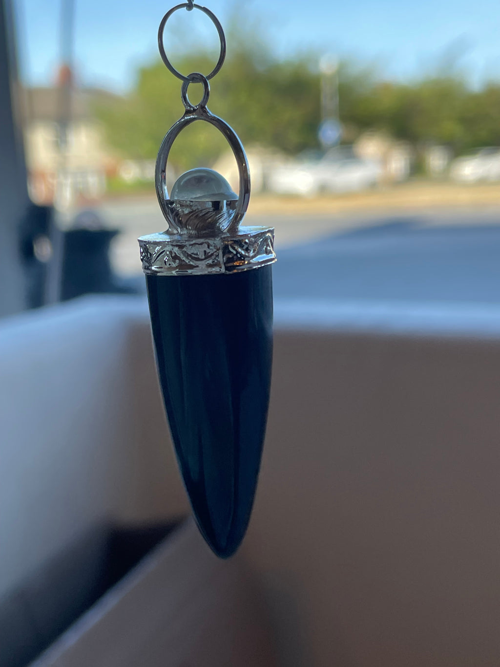 Cone & silver ring pendulum