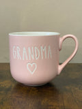 Grandma pink heart mug