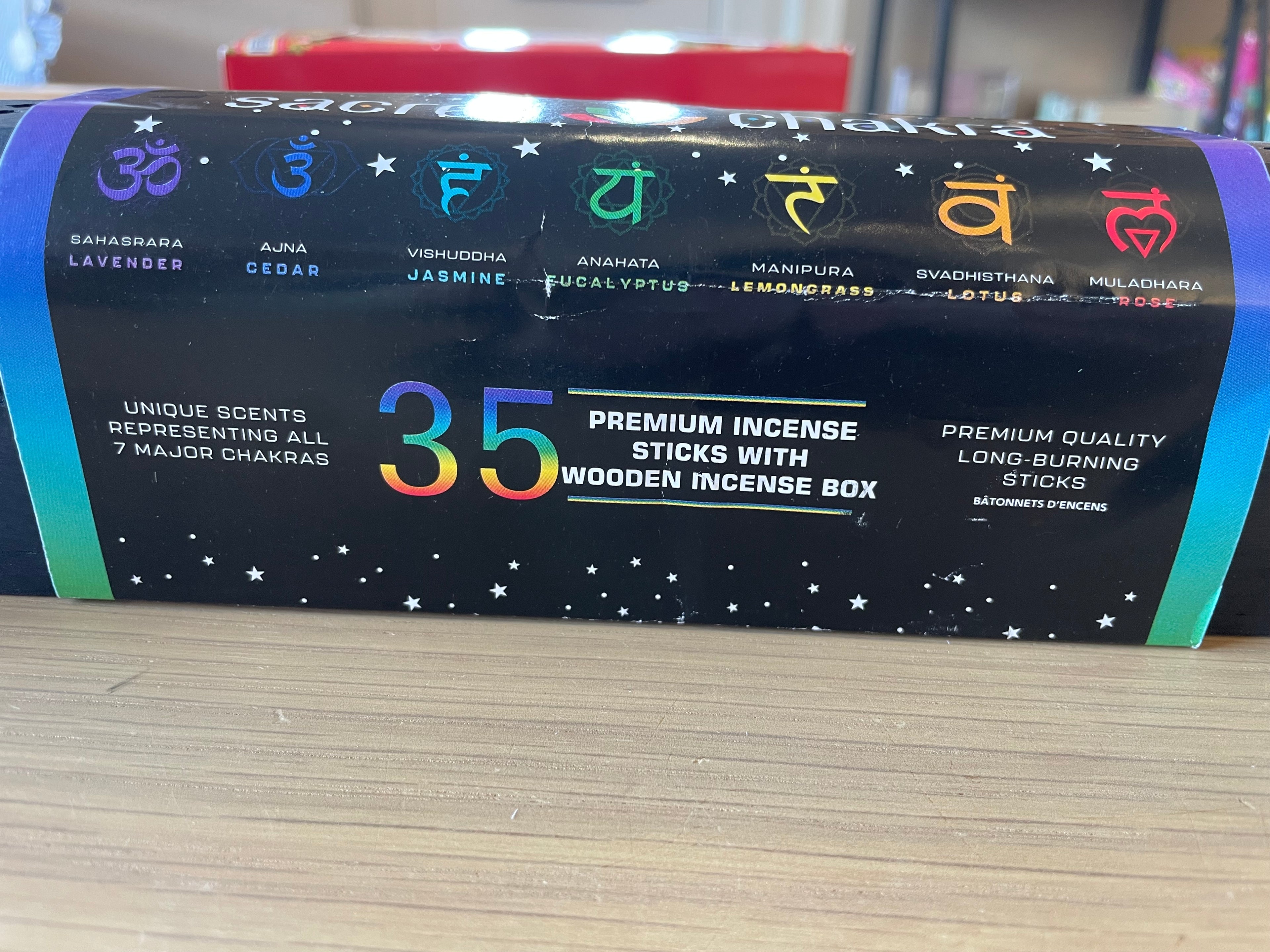 Sacred Chakra Incense box and pack