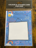 Colour & sticker card Father’s Day card