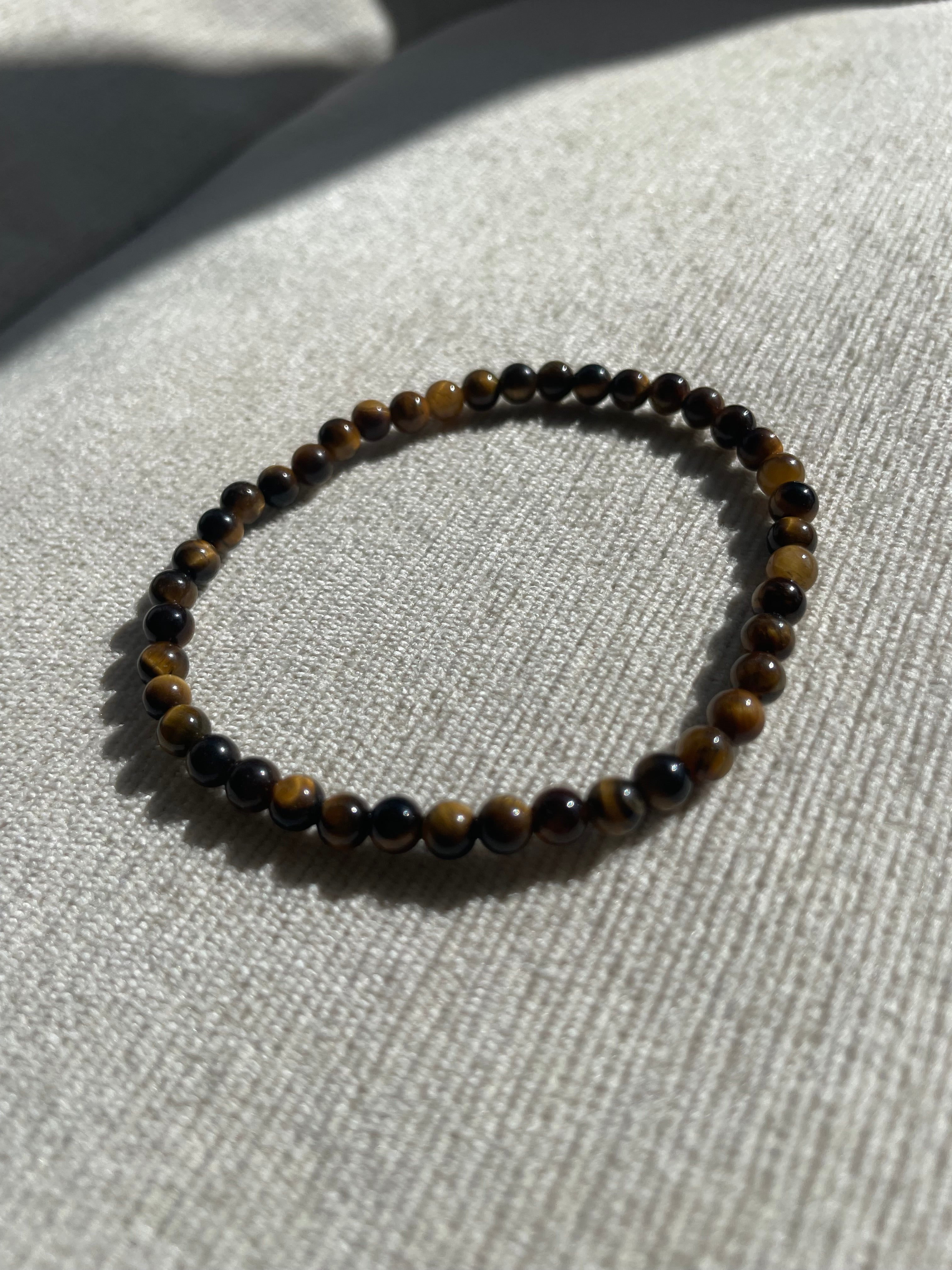 Crystal or Gemstone Bead Bracelet (4mm)