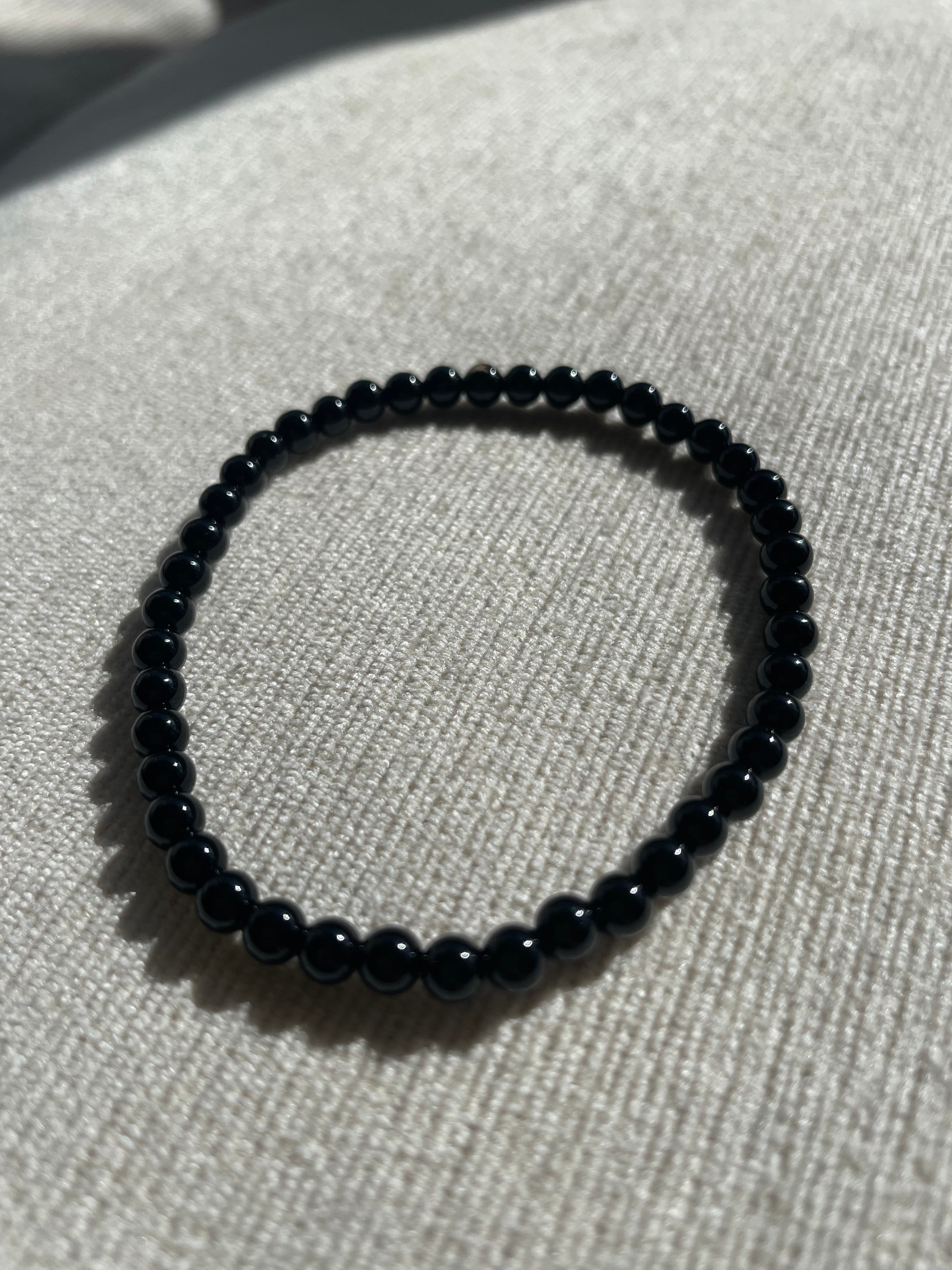 Crystal or Gemstone Bead Bracelet (4mm)